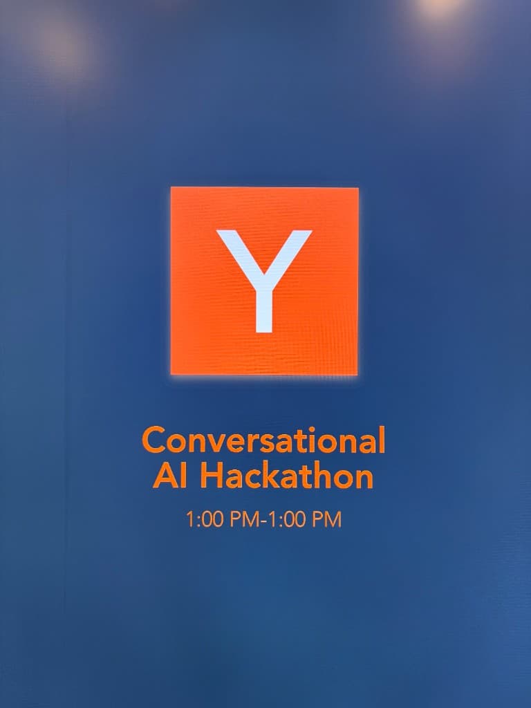YC Conversational AI Hackathon signage